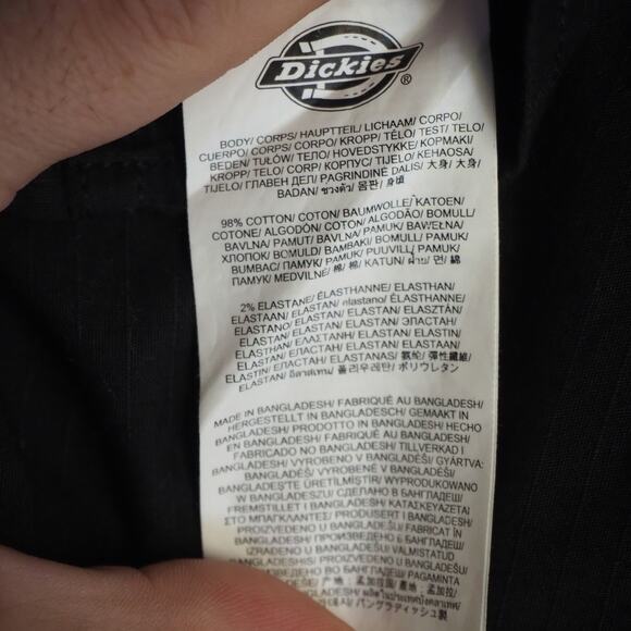 NWT Dickies Flex Ripstop Work Shirt Men's Sz 2XL Relaxed Fit Black Button Down - Picture 11 of 11